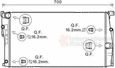 VAN WEZEL 06002449 -  Радиатор, охлаждение двигателя